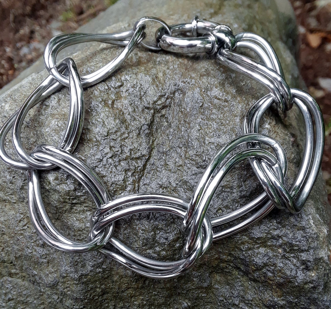 Stainless Steel Double Link Bracelet