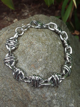 Triple oval link stainless steel bracelet