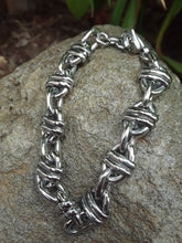 Triple oval link stainless steel bracelet