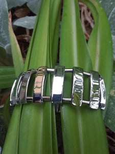 Stainless Steel Flat Bead Bracelet