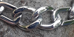Stainless Steel Curb Chain Bracelet with Lobster Clasp
