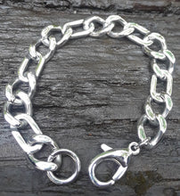 Stainless Steel Curb Chain Bracelet with Lobster Clasp