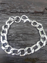 Stainless Steel Curb Chain Bracelet with Lobster Clasp