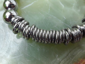 Stainless Steel Bead And Loop Bracelet