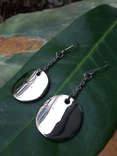 Stainless Steel Circle Dangle Earrings
