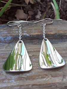 Stainless Steel Triangle Dangle Earrings