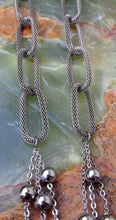 Stainless Steel Extra Long, Multi-Textured Chain Necklace