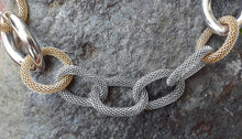 Stainless Steel Two-Toned Mesh Chain Necklace