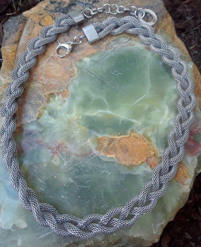 Stainless Steel Braided Mesh Necklace