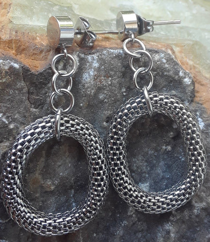 Stainless Steel Mesh Earrings