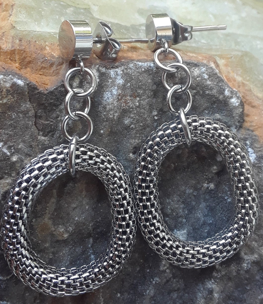 Stainless Steel Mesh Earrings