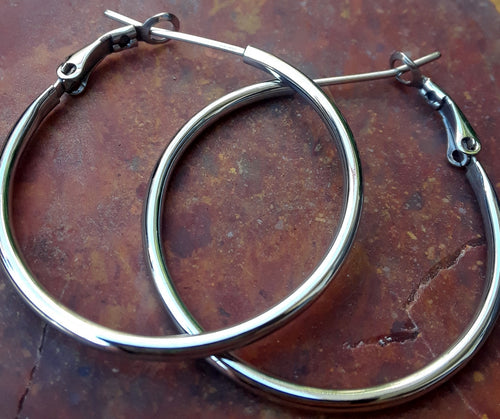 Stainless Steel Hoop Earrings