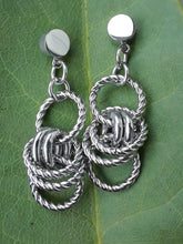 Stainless Steel Twisted Loop Dangle Earring
