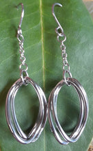 Stainless Steel Long Link Dangle Earrings