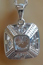 Sterling Silver Square Pendant With Chain