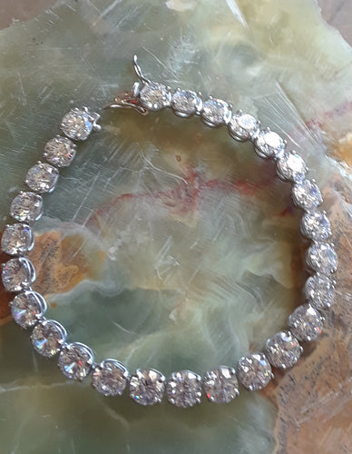 Sterling Silver Swarovski Tennis Bracelet