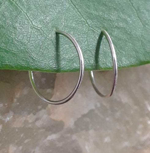 Sterling Silver Medium Hoop Earrings