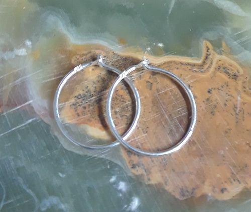 Sterling Silver Large Hoop Earrings