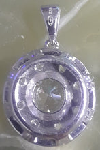 Sterling Silver Large Round Swarovski Pendant
