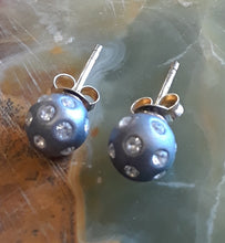 Sterling Silver Swarovski Gray Stud Earrings