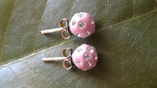 Sterling Silver Swarovski Stud Pink Earrings