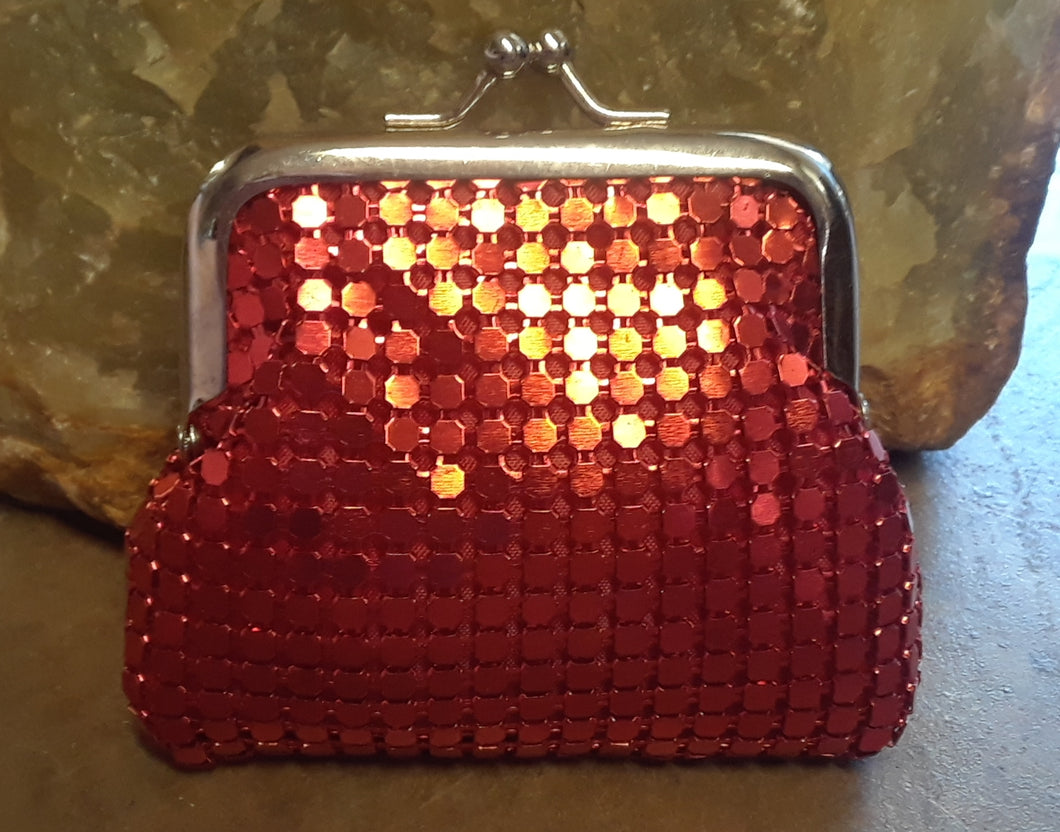 Metallic Mesh Coin Purse