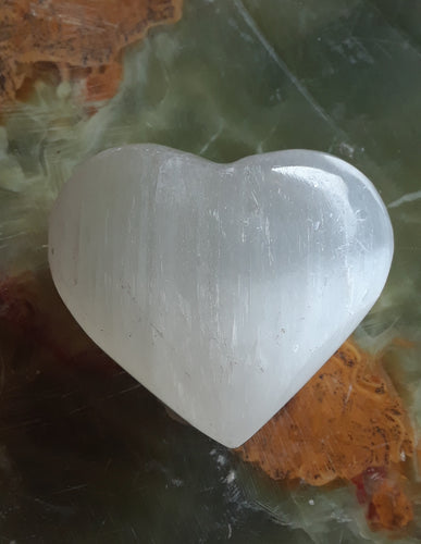 Selenite Heart Gemstone